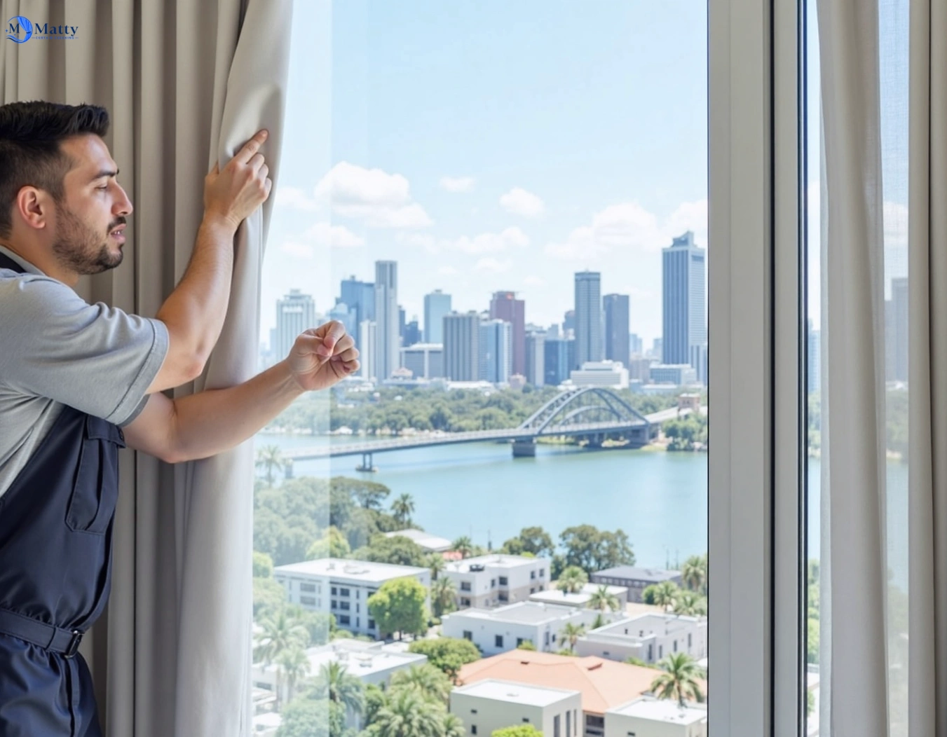 Professional curtain steam cleaning service eumemmerring-vic QLD by Matty Curtain Cleaning
